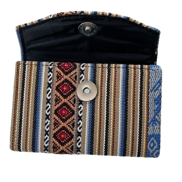 Wallet Women's Tapestry Snap Closure, Interior Card Slots, Zip Card Compartment - Picture 5 of 7